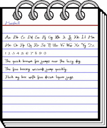 Marshill Regular animated font preview