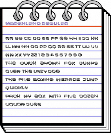 Marshland Regular animated font preview