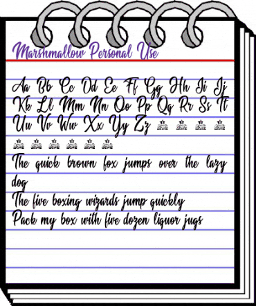 Marshmallow Personal Use Regular animated font preview Marshmallow Personal Use Regular animated font preview