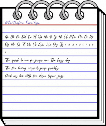 Marthalica Regular animated font preview Marthalica Regular animated font preview