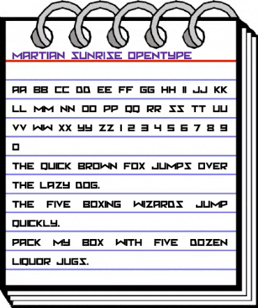 Martian Sunrise Regular animated font preview Martian Sunrise Regular animated font preview