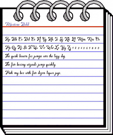 Martine Script Regular animated font preview