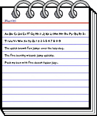 Martini Regular animated font preview