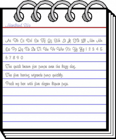 Maryland Ho Regular animated font preview