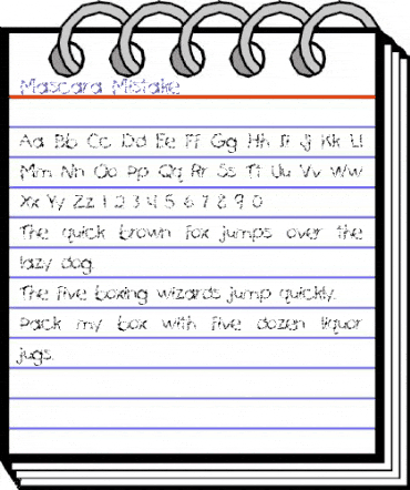 Mascara Mistake Regular animated font preview Mascara Mistake Regular animated font preview