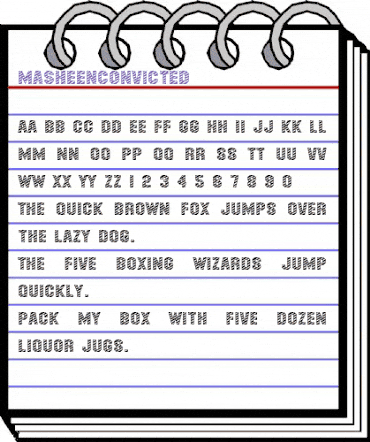 MasheenConvicted Regular animated font preview MasheenConvicted Regular animated font preview