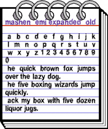 mashen Semi-expanded Bold animated font preview mashen Semi-expanded Bold animated font preview