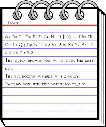 Mason Roman animated font preview Mason Roman animated font preview