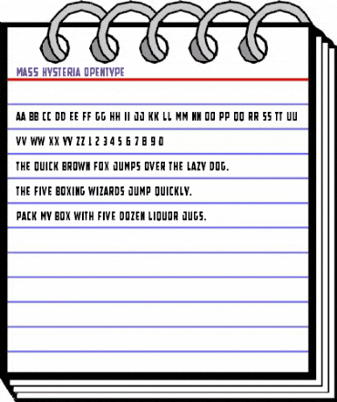 Mass Hysteria Regular animated font preview Mass Hysteria Regular animated font preview