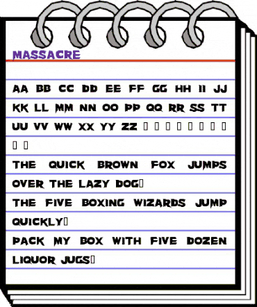 Massacre Regular animated font preview Massacre Regular animated font preview