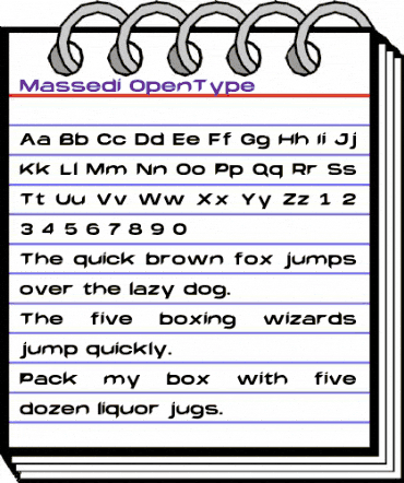 Massedi Regular animated font preview Massedi Regular animated font preview