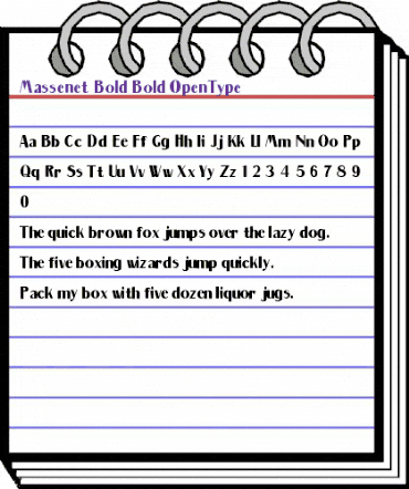 Massenet Bold Bold animated font preview