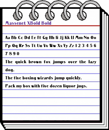 Massenet XBold Bold animated font preview