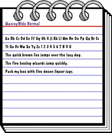 MasseyWide Normal animated font preview MasseyWide Normal animated font preview