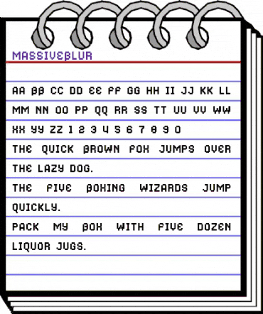 MassiveBlur Regular animated font preview