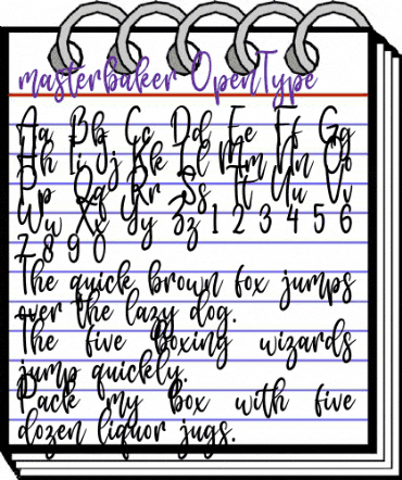 masterbaker Regular animated font preview