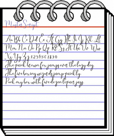 Master Script Regular animated font preview Master Script Regular animated font preview