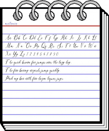matania script Regular animated font preview