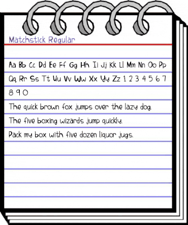 Matchstick Regular animated font preview