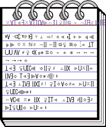 Mathematical Pi 2 BQ Regular animated font preview