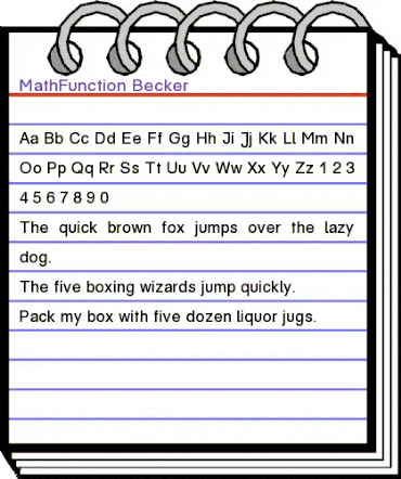 MathFunction Becker Normal animated font preview