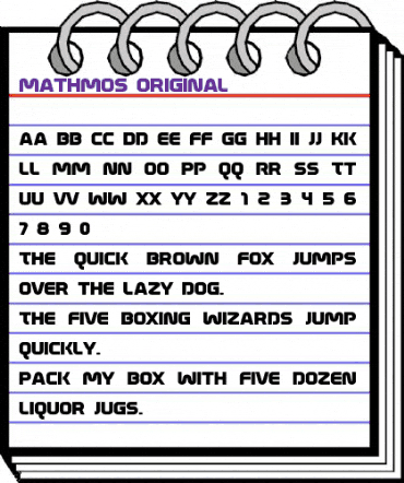 Mathmos Original Regular animated font preview