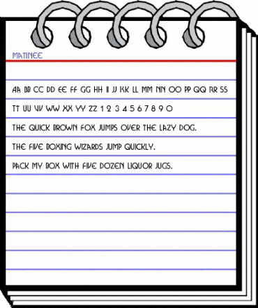 Matinee Regular animated font preview Matinee Regular animated font preview