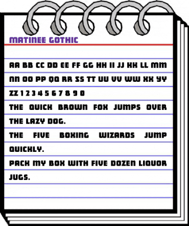 Matinee-Gothic Regular animated font preview