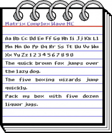 Matrix Complex Wave NC Regular animated font preview Matrix Complex Wave NC Regular animated font preview