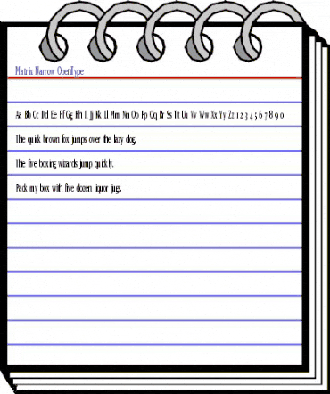 Matrix-Narrow Roman animated font preview Matrix-Narrow Roman animated font preview