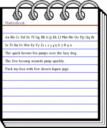 MatrixBook Regular animated font preview MatrixBook Regular animated font preview