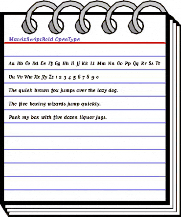 MatrixScriptBold Regular animated font preview MatrixScriptBold Regular animated font preview