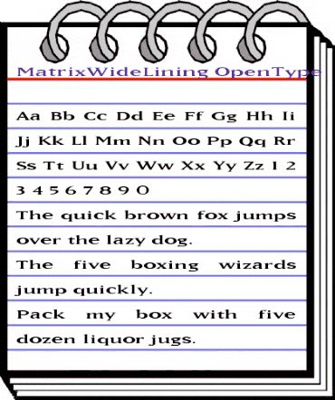 MatrixWideLining Regular animated font preview MatrixWideLining Regular animated font preview