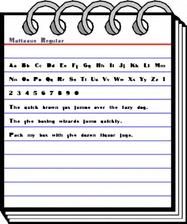 Mattaaus Regular animated font preview Mattaaus Regular animated font preview