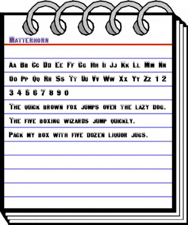 Matterhorn Regular animated font preview Matterhorn Regular animated font preview