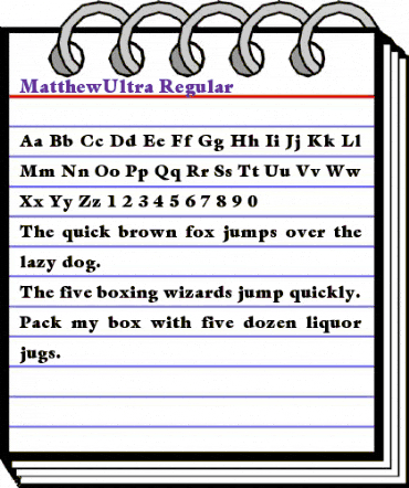 MatthewUltra Regular animated font preview