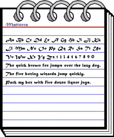 Matturra Regular animated font preview