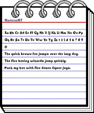 MaturaMT Roman animated font preview MaturaMT Roman animated font preview