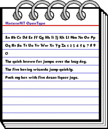 Matura MT Regular animated font preview Matura MT Regular animated font preview