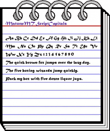 MaturaMT ScriptCapitals animated font preview MaturaMT ScriptCapitals animated font preview