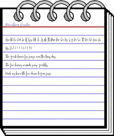 Mauritania Regular animated font preview