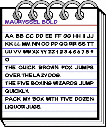 Mauryssel Bold animated font preview