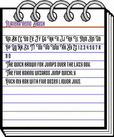 Mavera Demo Brush animated font preview Mavera Demo Brush animated font preview
