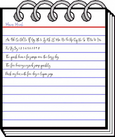 Mawar Merah Regular animated font preview