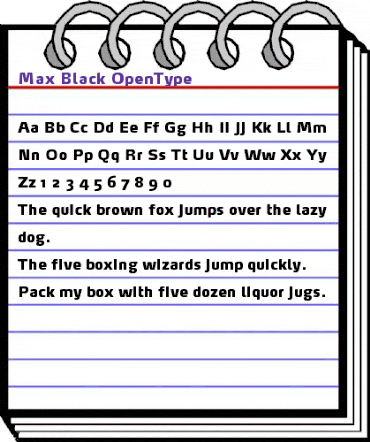 Max-Black Regular animated font preview