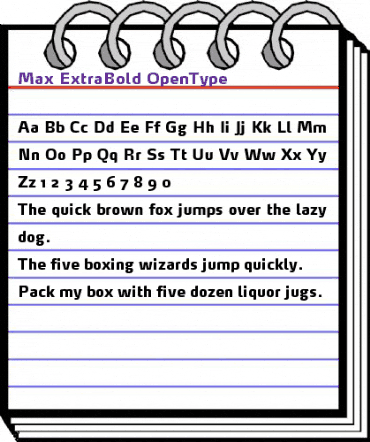 Max-ExtraBold Regular animated font preview Max-ExtraBold Regular animated font preview