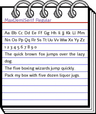 MaxDemiSerif-Regular Regular animated font preview MaxDemiSerif-Regular Regular animated font preview