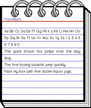 Maxellight Regular animated font preview Maxellight Regular animated font preview