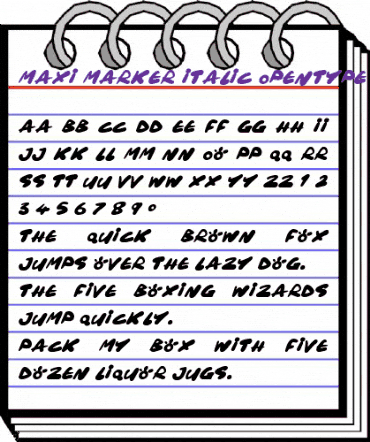 Maxi Marker Italic animated font preview
