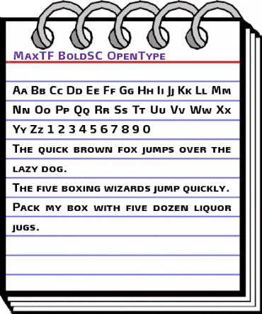 MaxTF-BoldSC Regular animated font preview